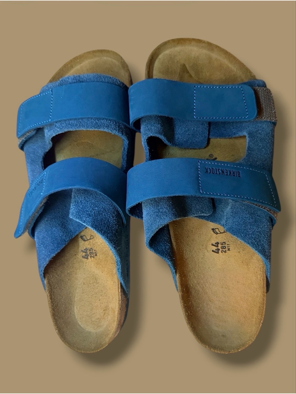 New! Birkenstock Blue Suede Two-Strap Sandals (44) (285) (US11) (No Box) - Picture 2 of 10